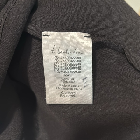 Aritzia T. Babaton 100% Silk Black Blouse, Size XXS - Picture 10 of 11